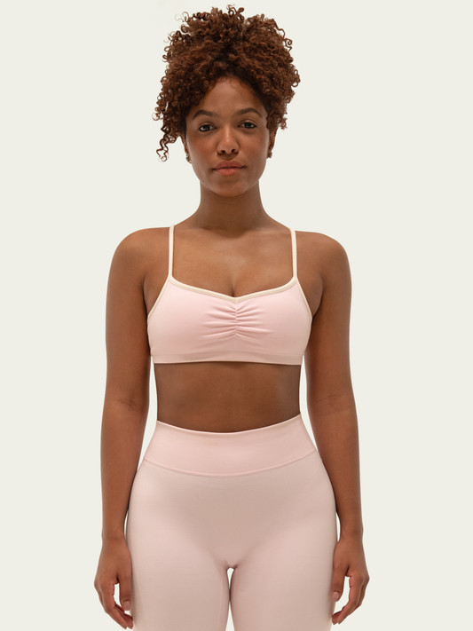 The Ballet Bralette / PowderPink-Cream