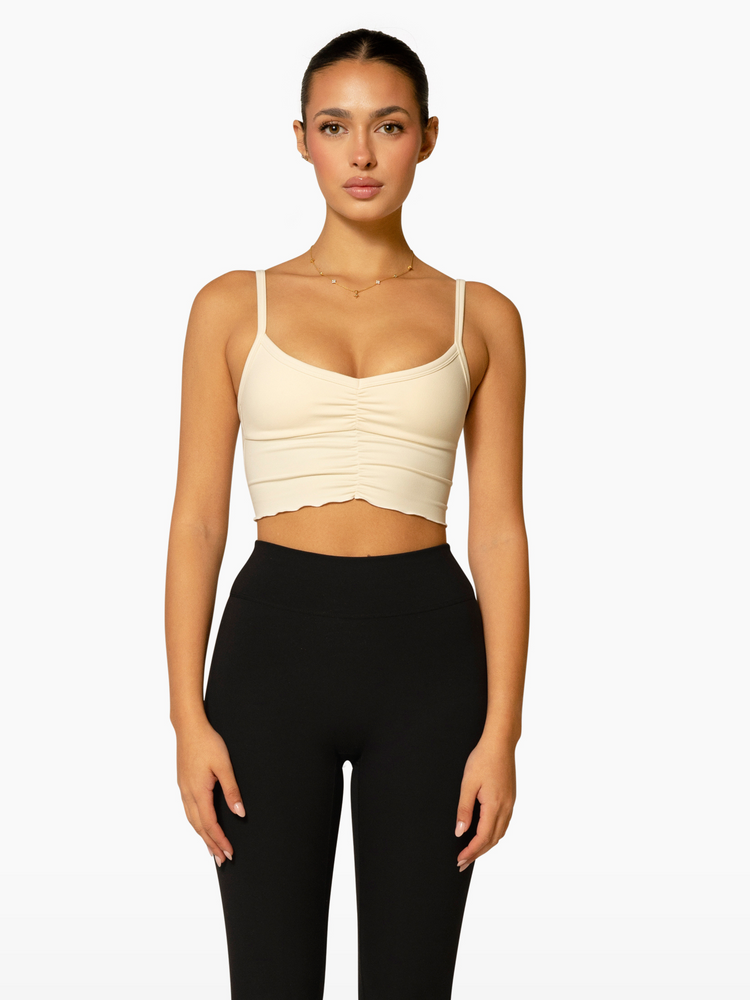 The Scrunch Bra / Cream