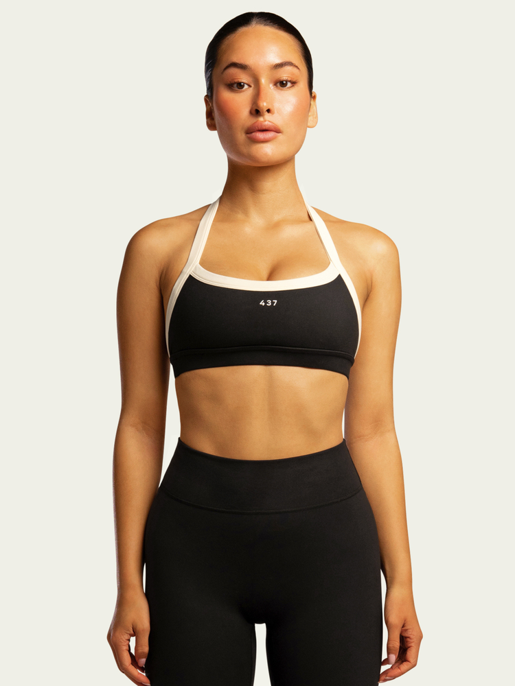 The Halter Bra / Black-Cream