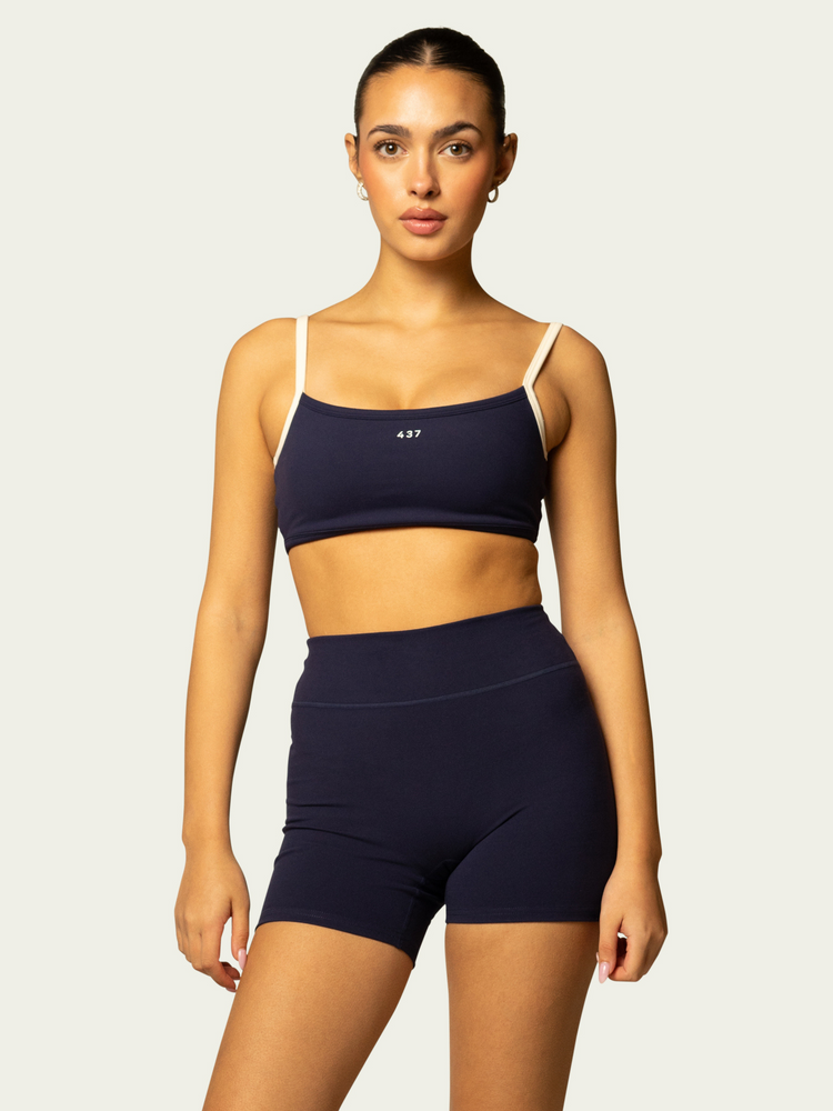 The Micro Bra / Navy-Cream