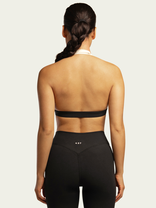 The Halter Bra / Black-Cream
