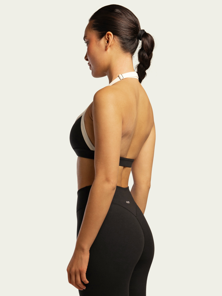 The Halter Bra / Black-Cream