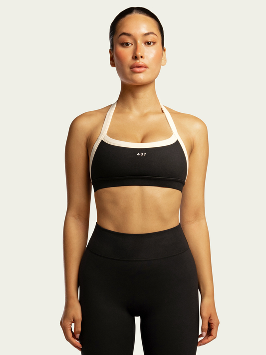 The Halter Bra / Black-Cream