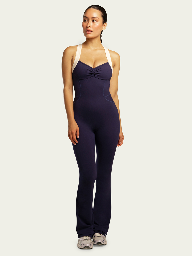 The Sculpt Onesie / Navy-Cream