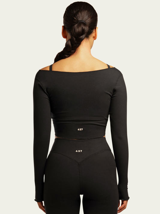 The Wrap Top / Black