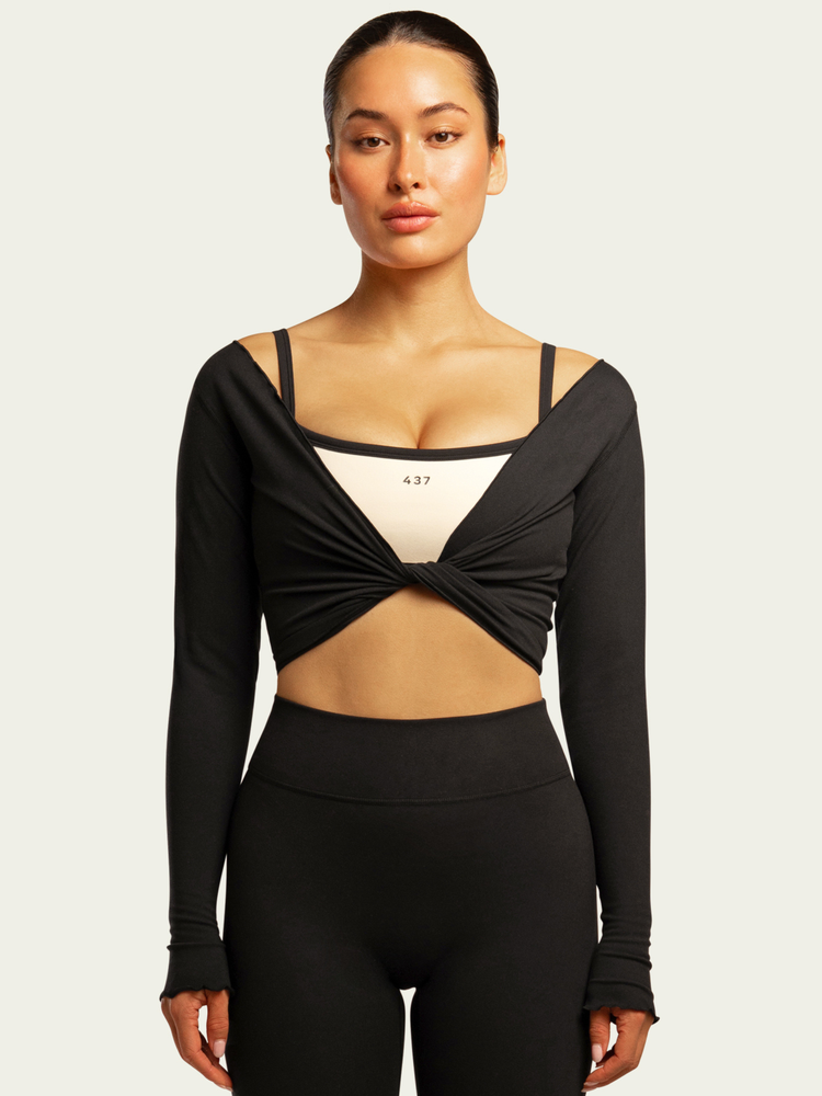 The Wrap Top / Black