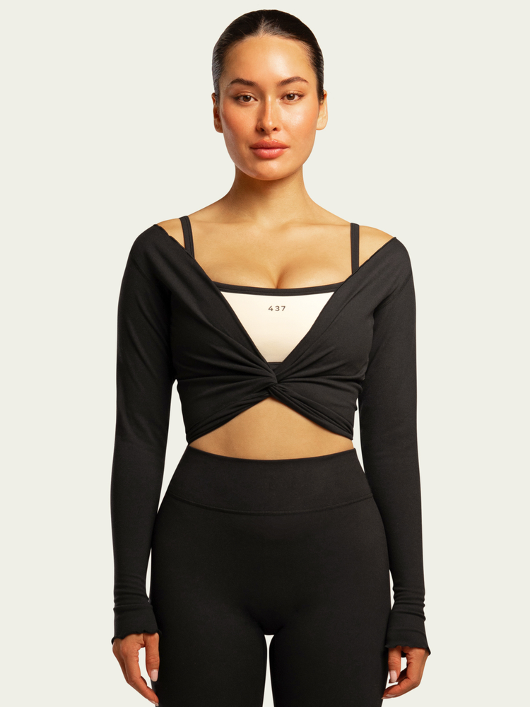 The Wrap Top / Black