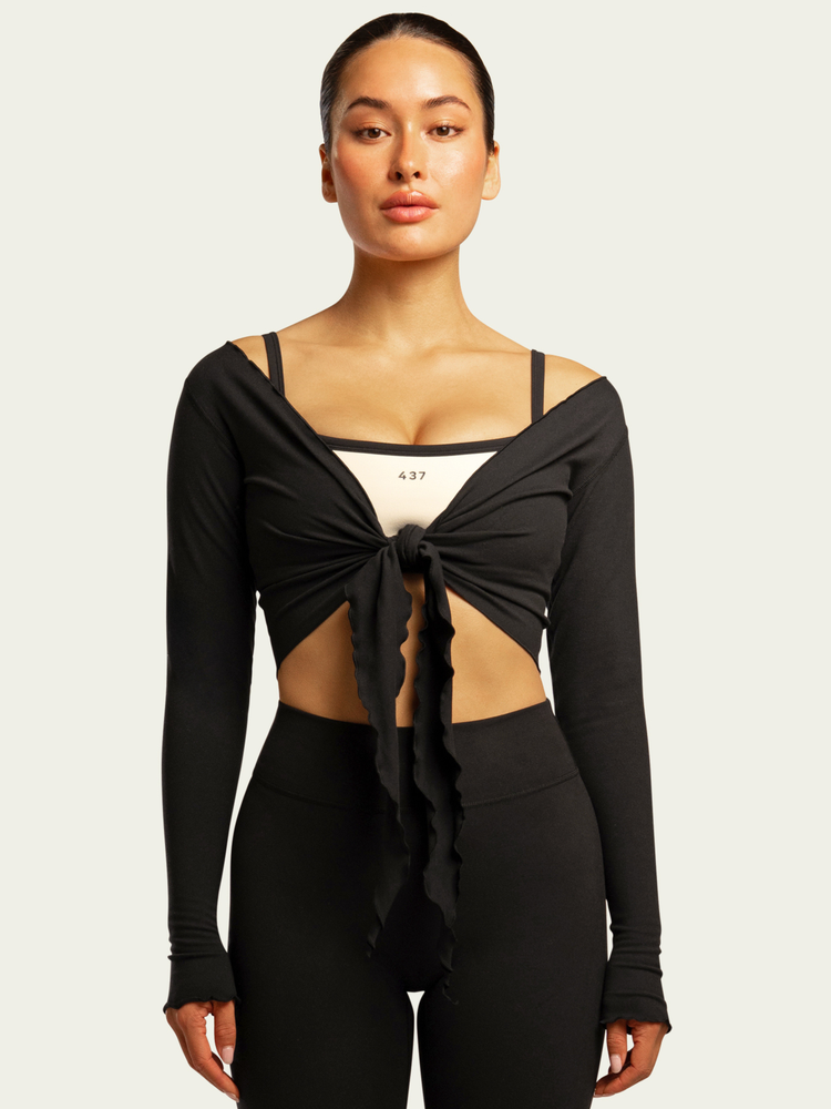 The Wrap Top / Black