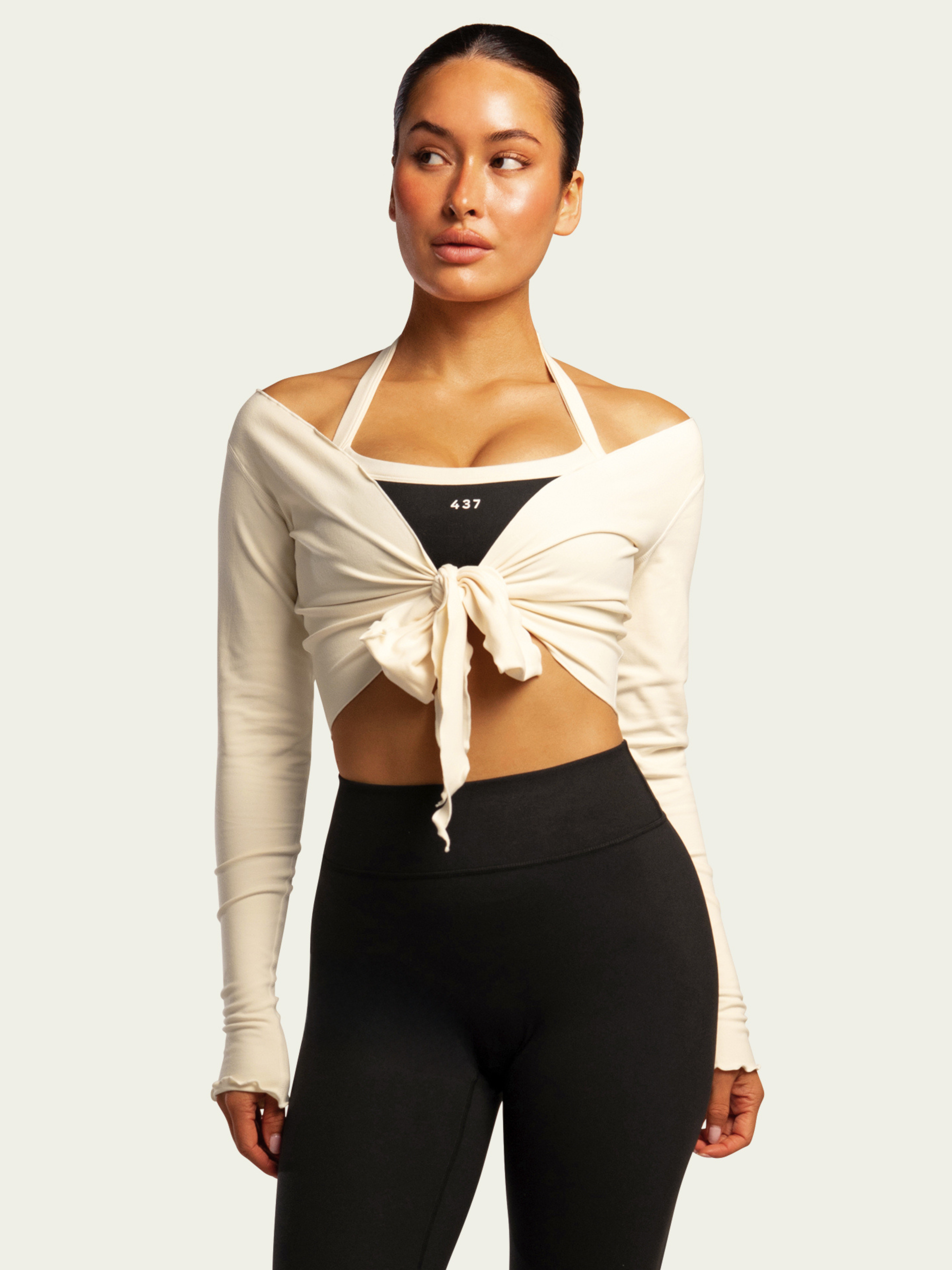 The Wrap Top / Cream | 437