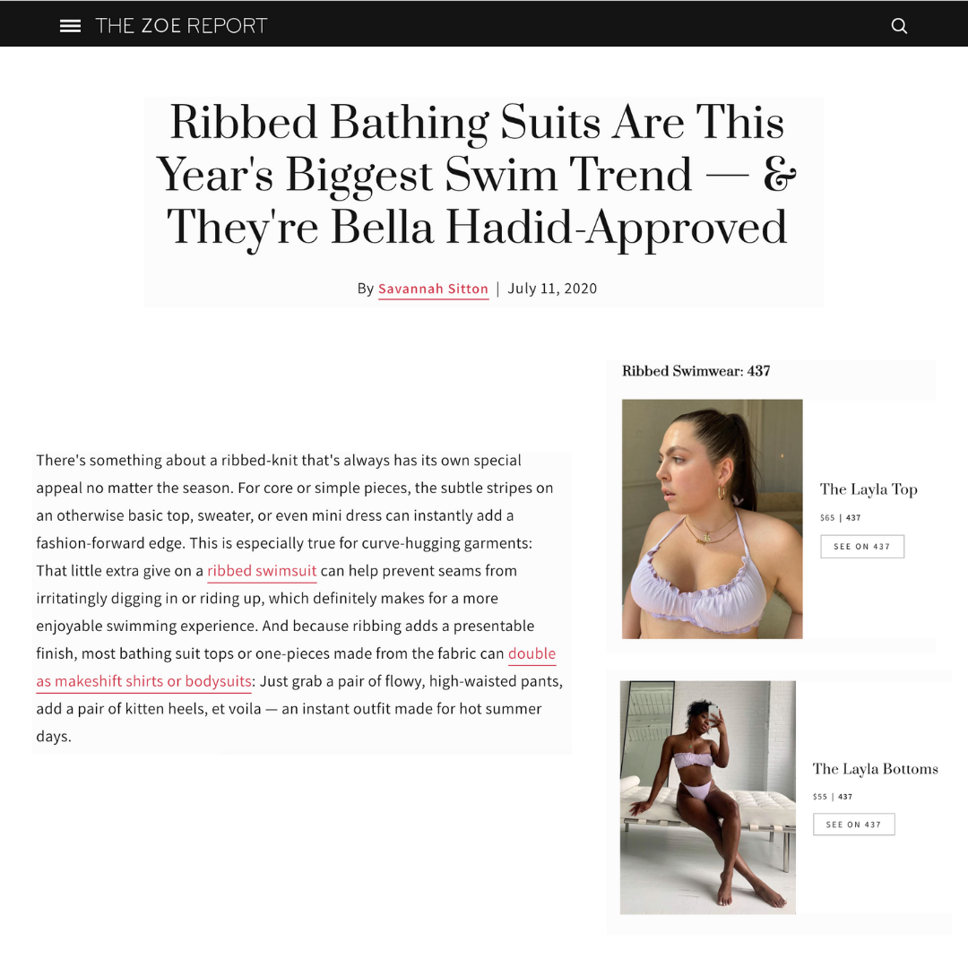 THE ZOE REPORT: Ribbed bathing suits