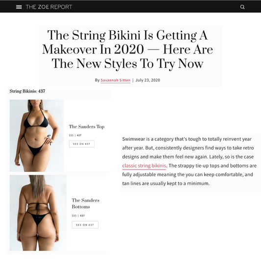 THE ZOE REPORT: The string bikini is getting a makeover