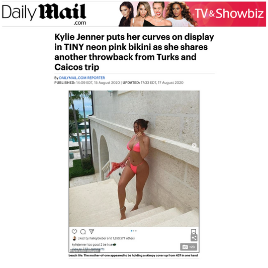 DAILY MAIL: Kylie Jenner shares bikini throwback from Turks and Caicos