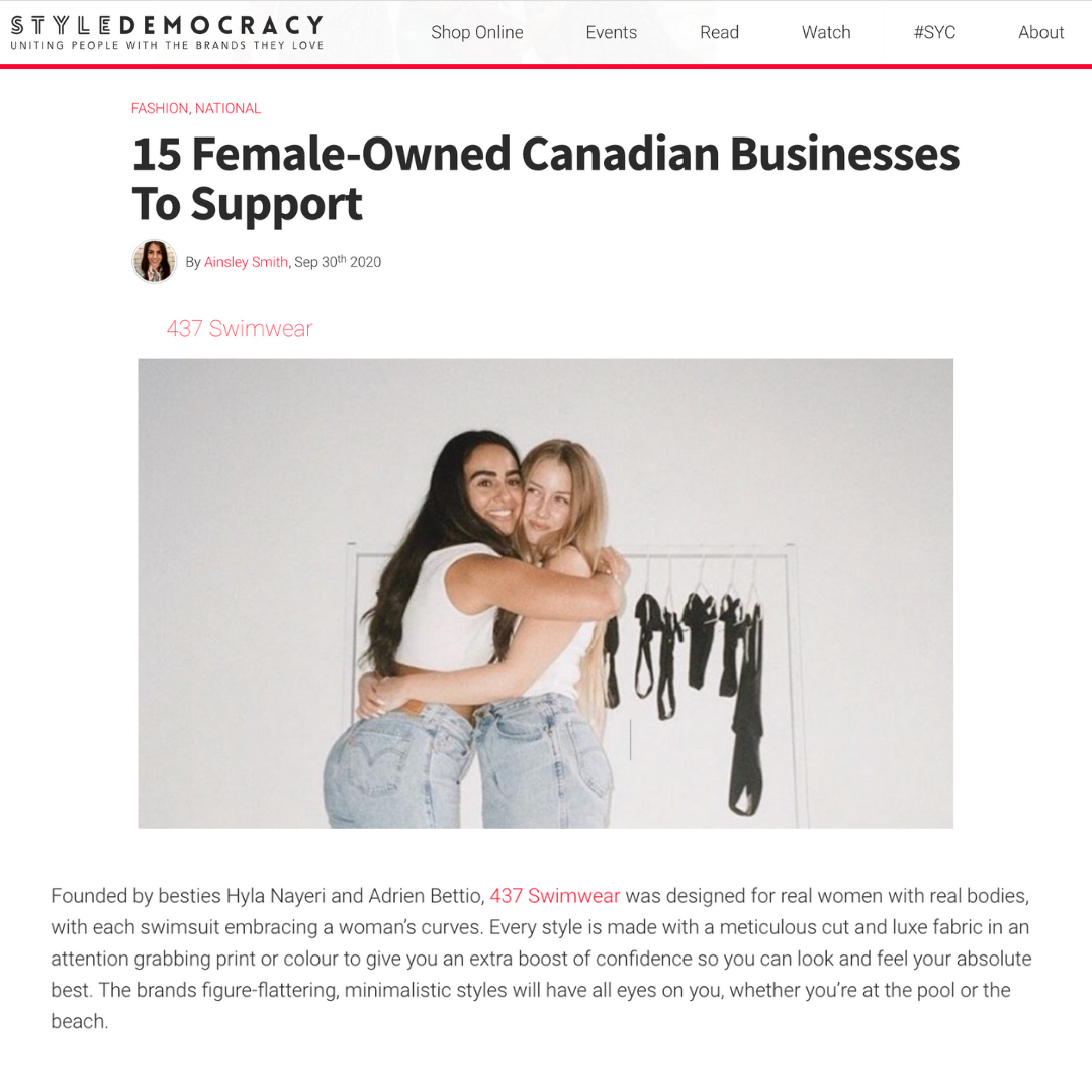STYLE DEMOCRACY: Female-owned Canadian businesses to support