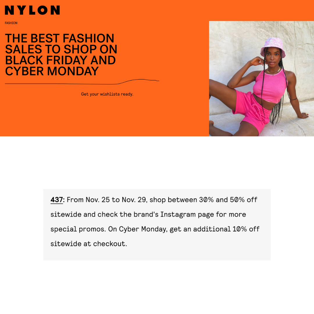 NYLON: The best 2020 Black Friday sales