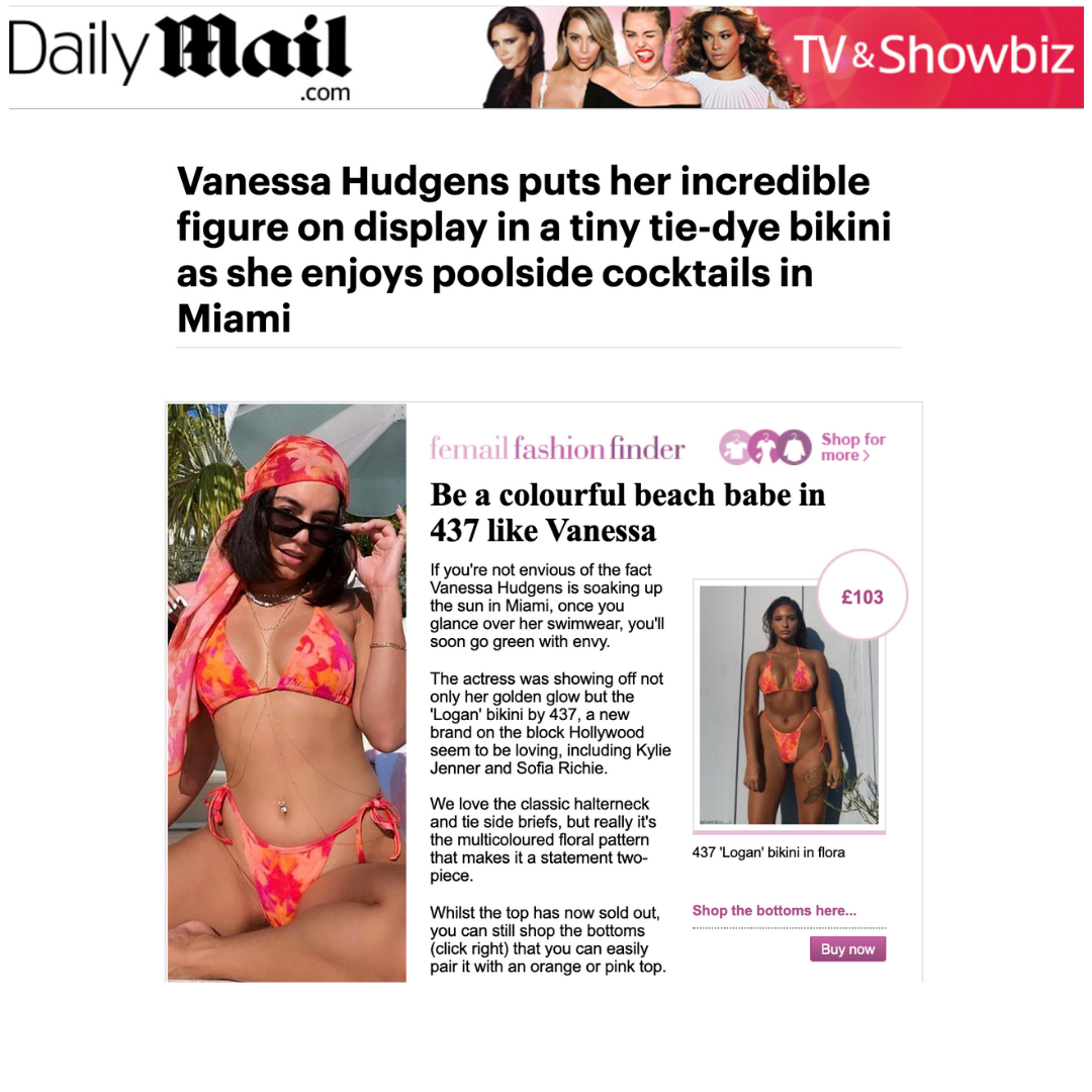 DAILY MAIL: Vanessa Hudgens in a tiny tie-dye bikini