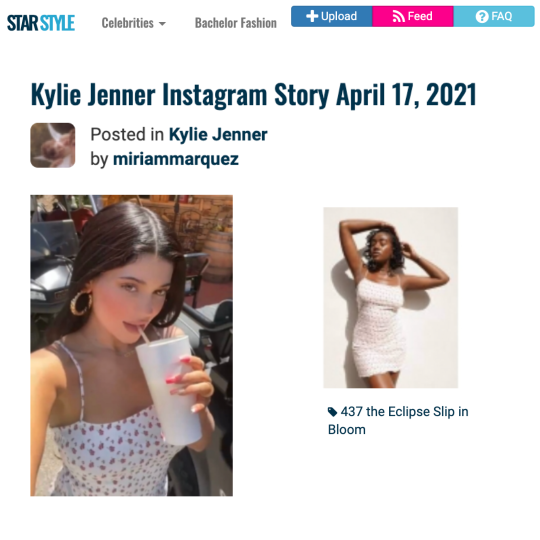 STAR STYLE: Kylie Jenner wears 437 Eclipse Slip