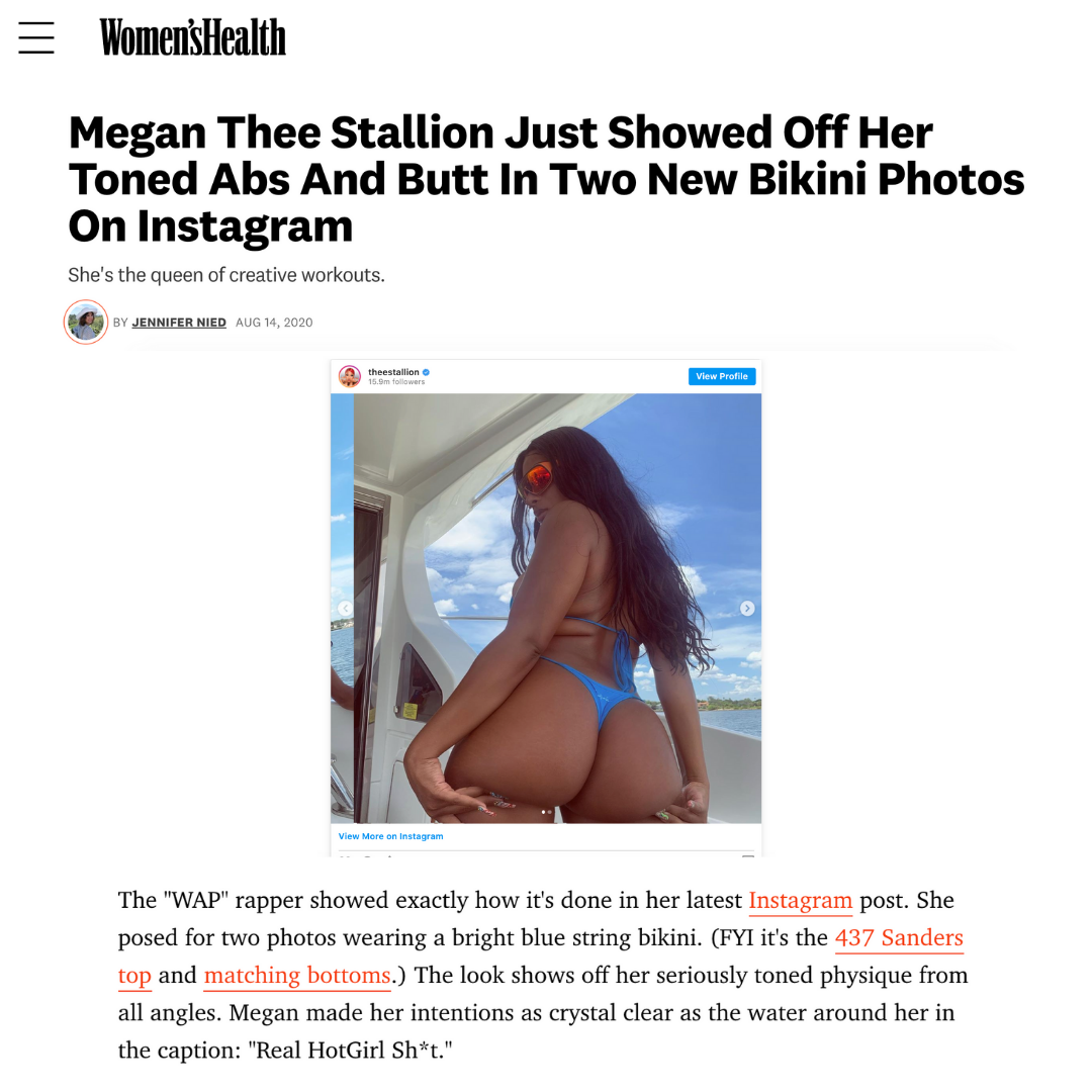 WOMEN'S HEALTH: Megan Thee Stallion showed off in new bikini photos
