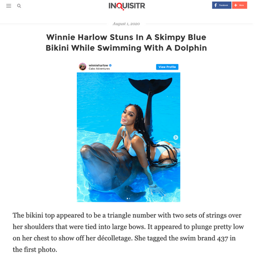 INQUISITR: Winnie Harlow stuns in blue bikini