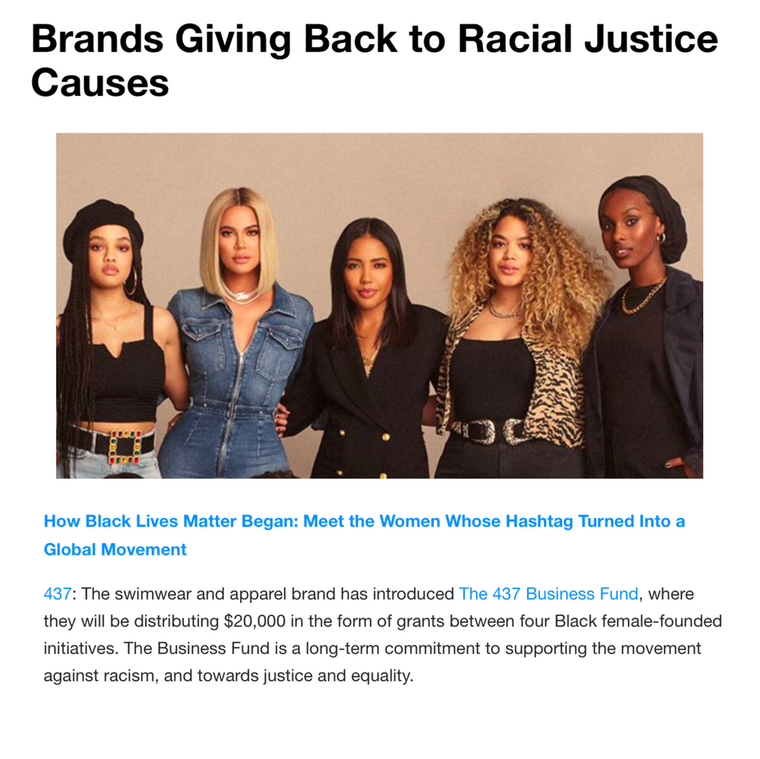 437 Giving Back to Racial Justice Cause
