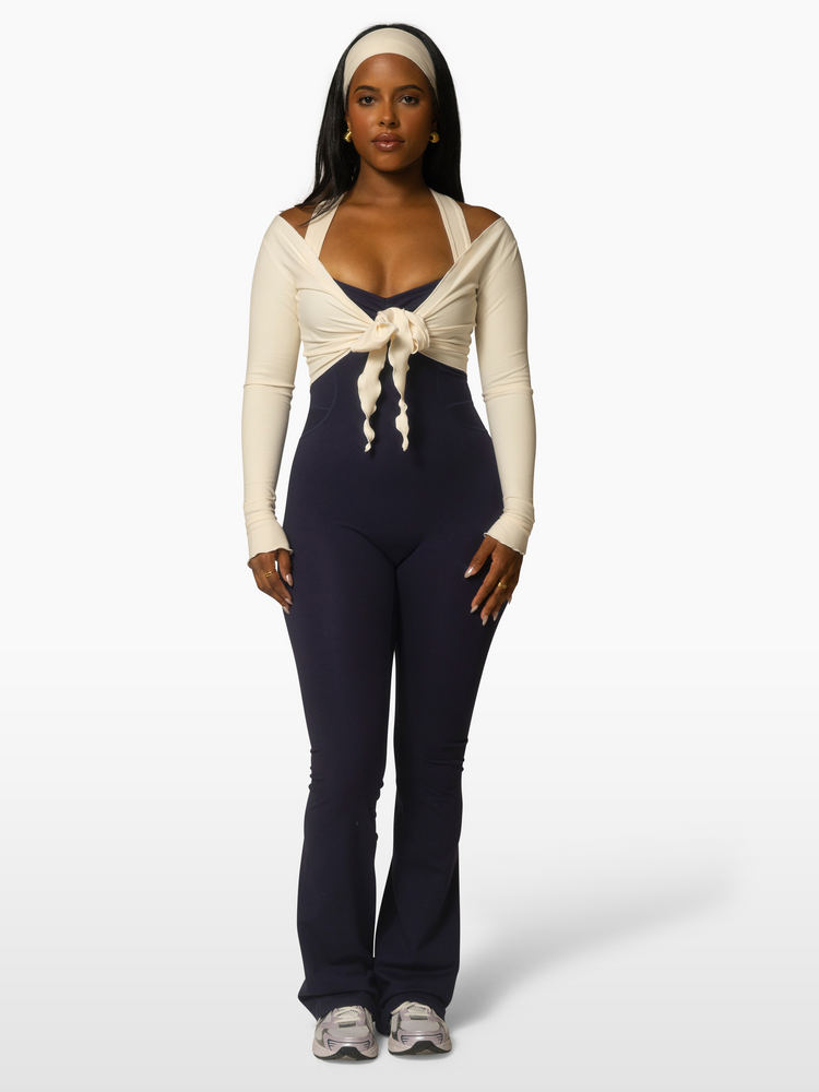 The Sculpt Onesie / Navy-Crème