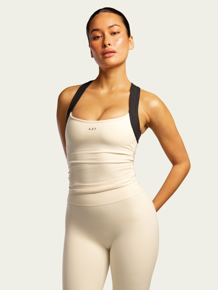 The Sculpt Tank / Cream-Black