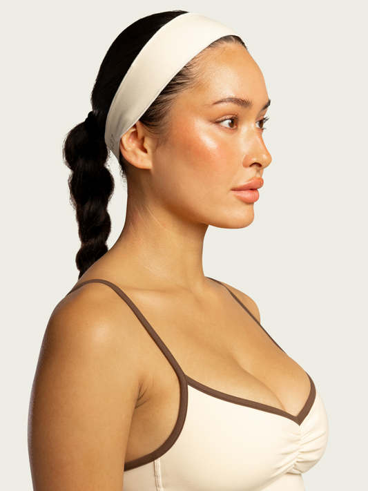 The Micro Headband / Teddy-Cream