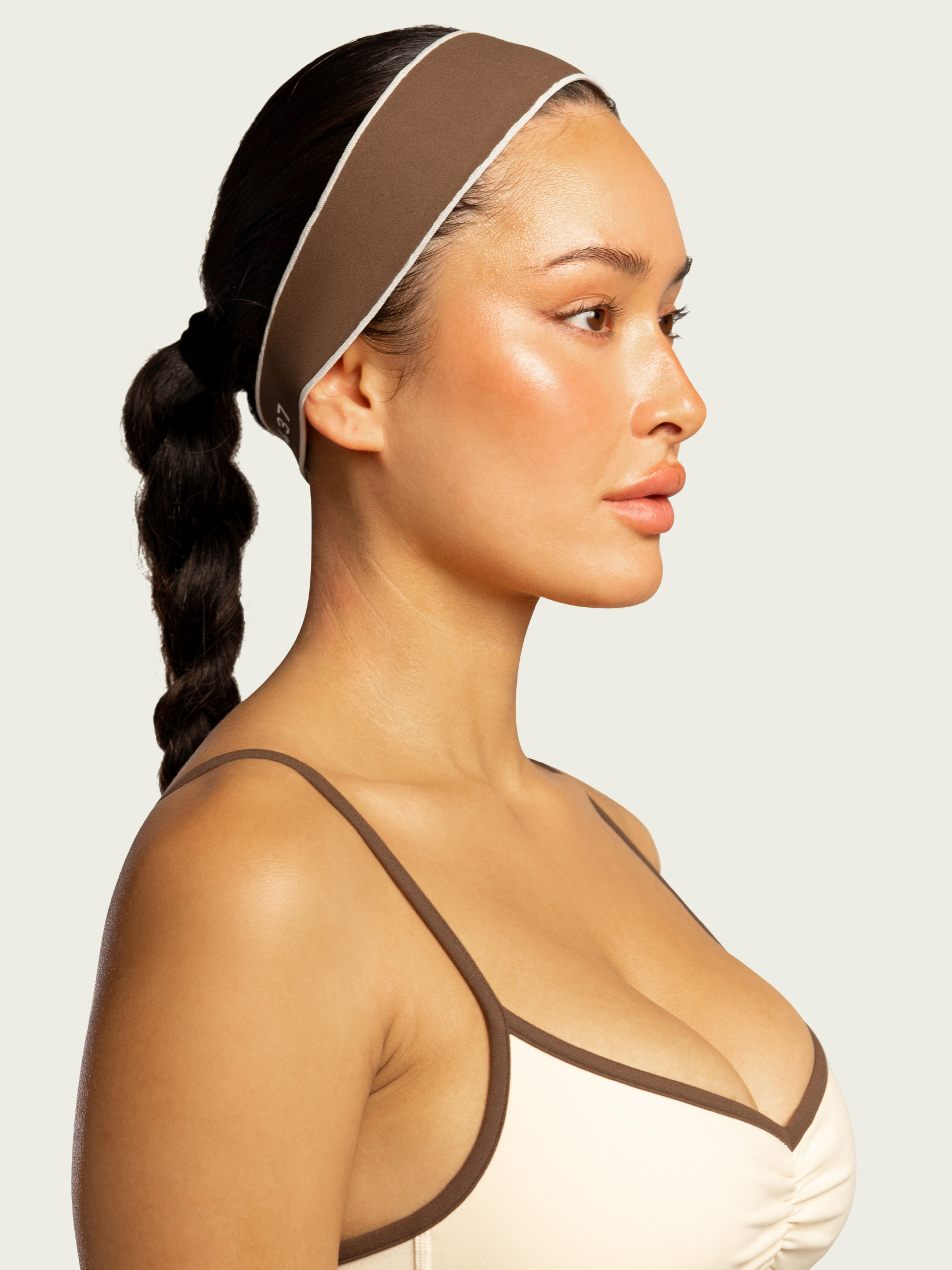 The Micro Headband / Teddy-Cream