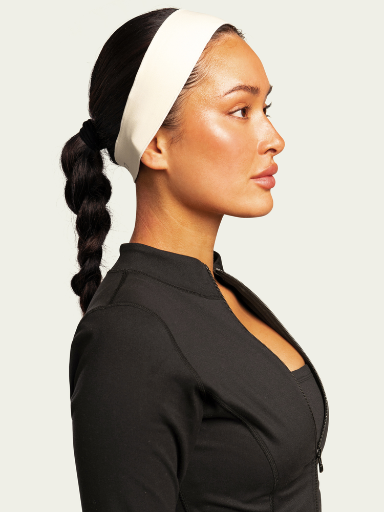 The Micro Headband / Black-Cream