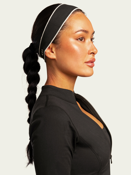 The Micro Headband / Black-Cream