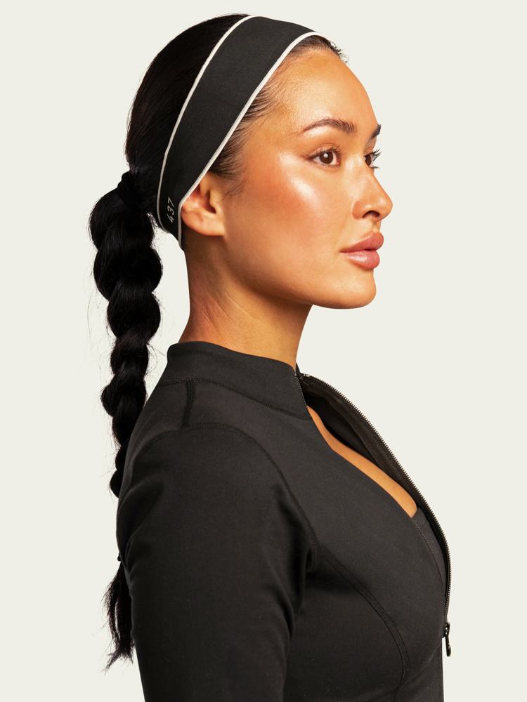 The Micro Headband / Black-Cream