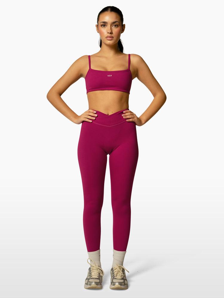 The V Legging / Raspberry