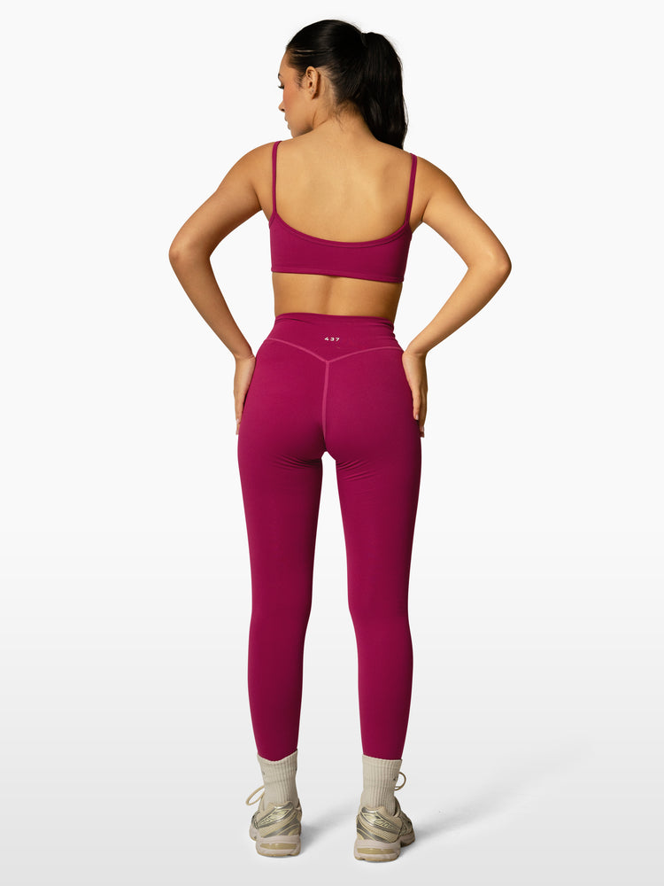 The V Legging / Raspberry