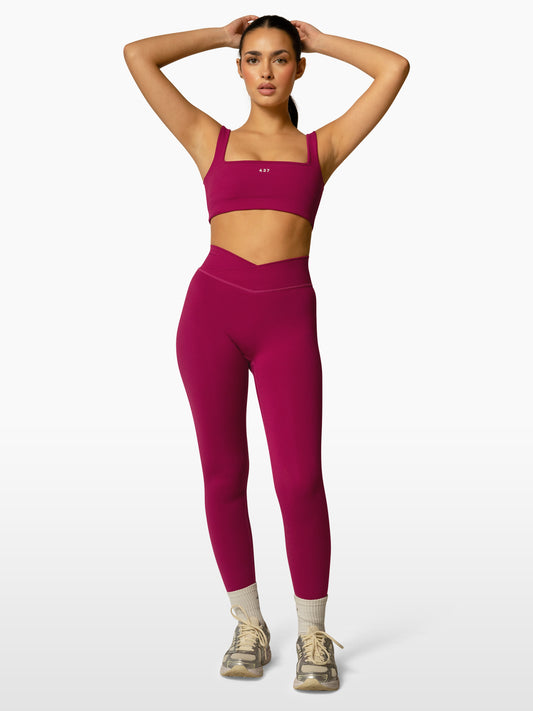 The V Legging / Raspberry