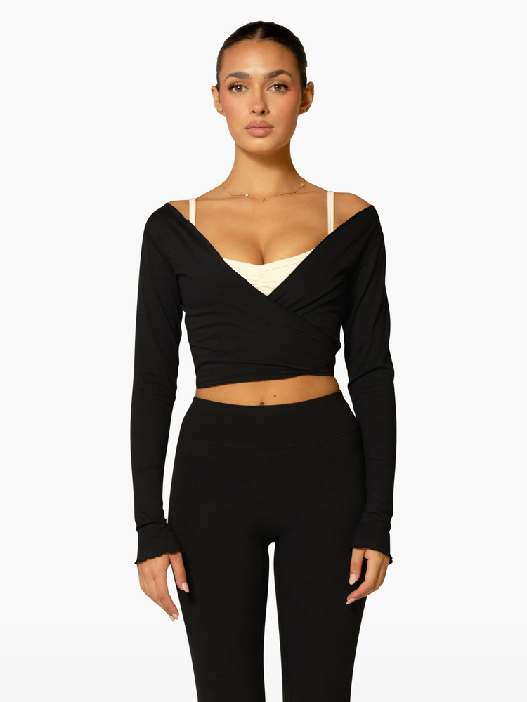 The Wrap Top / Black