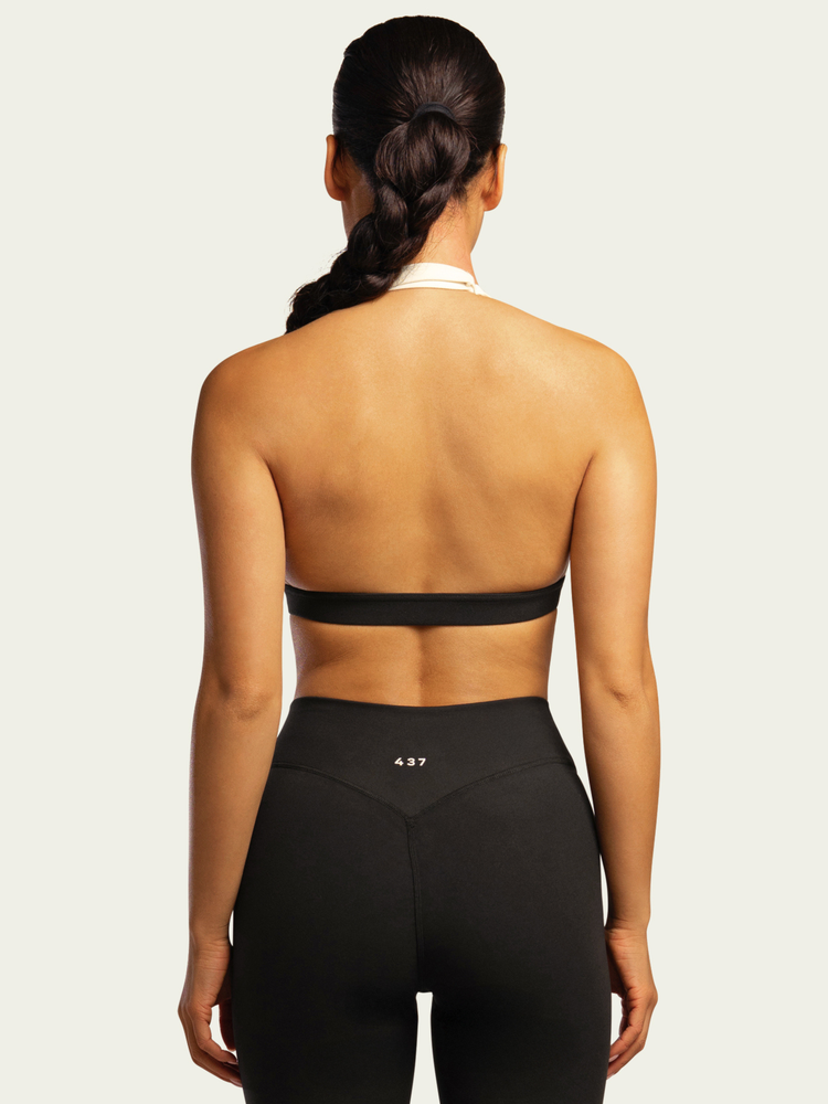 The Halter Bra / Black-Cream