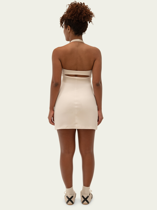 The Halter Play Dress / Cream