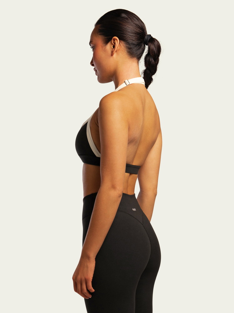 The Halter Bra / Black-Cream
