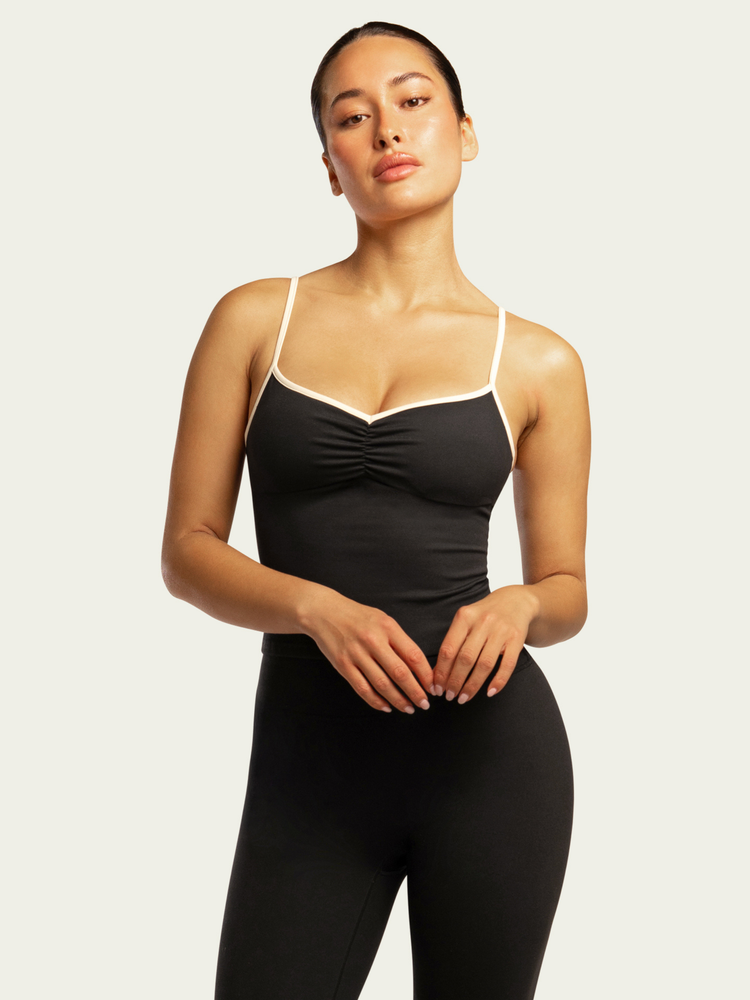 The Ballet Tank / Black-Cream