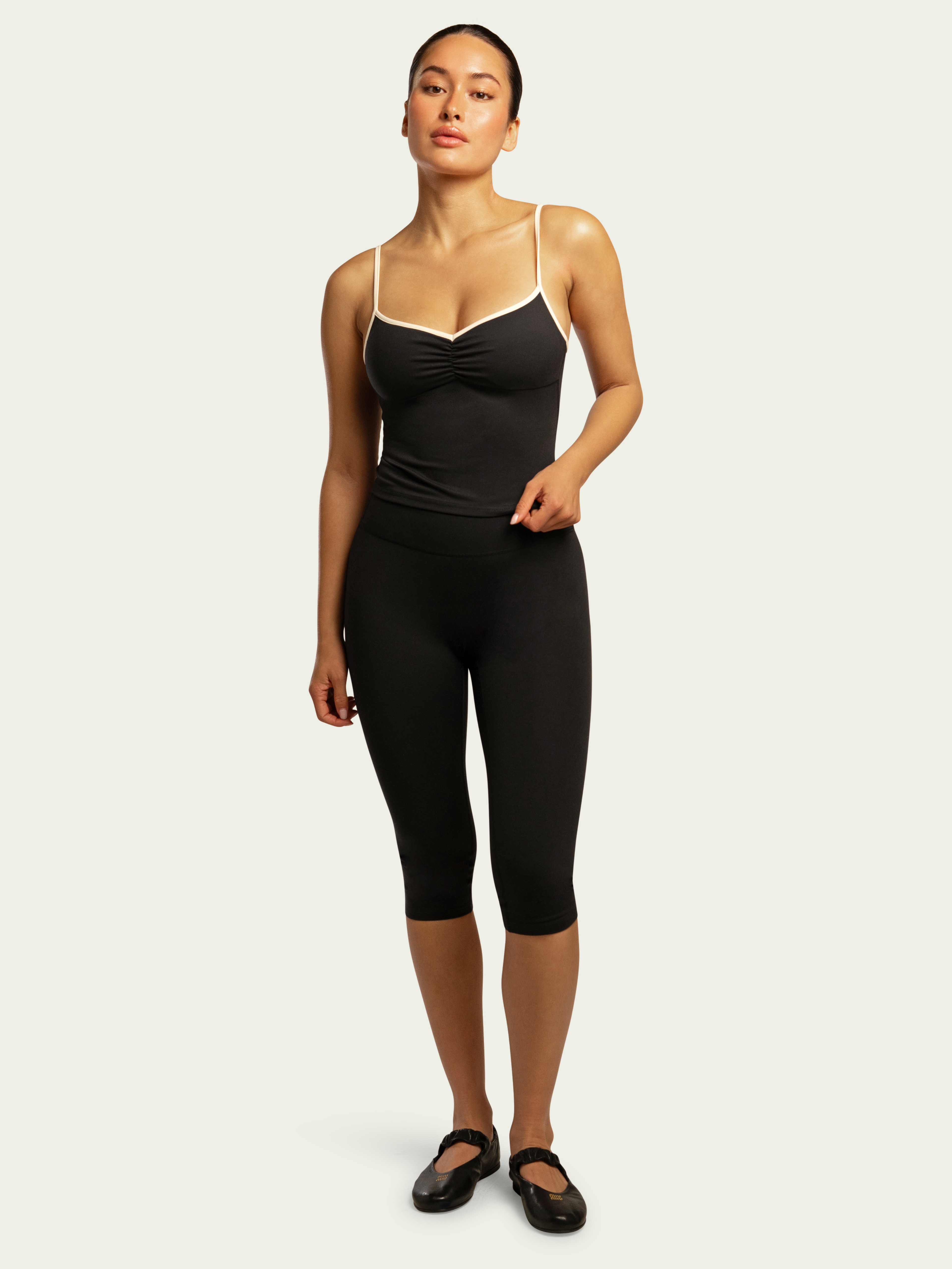 The Ballet Tank / Black-Cream