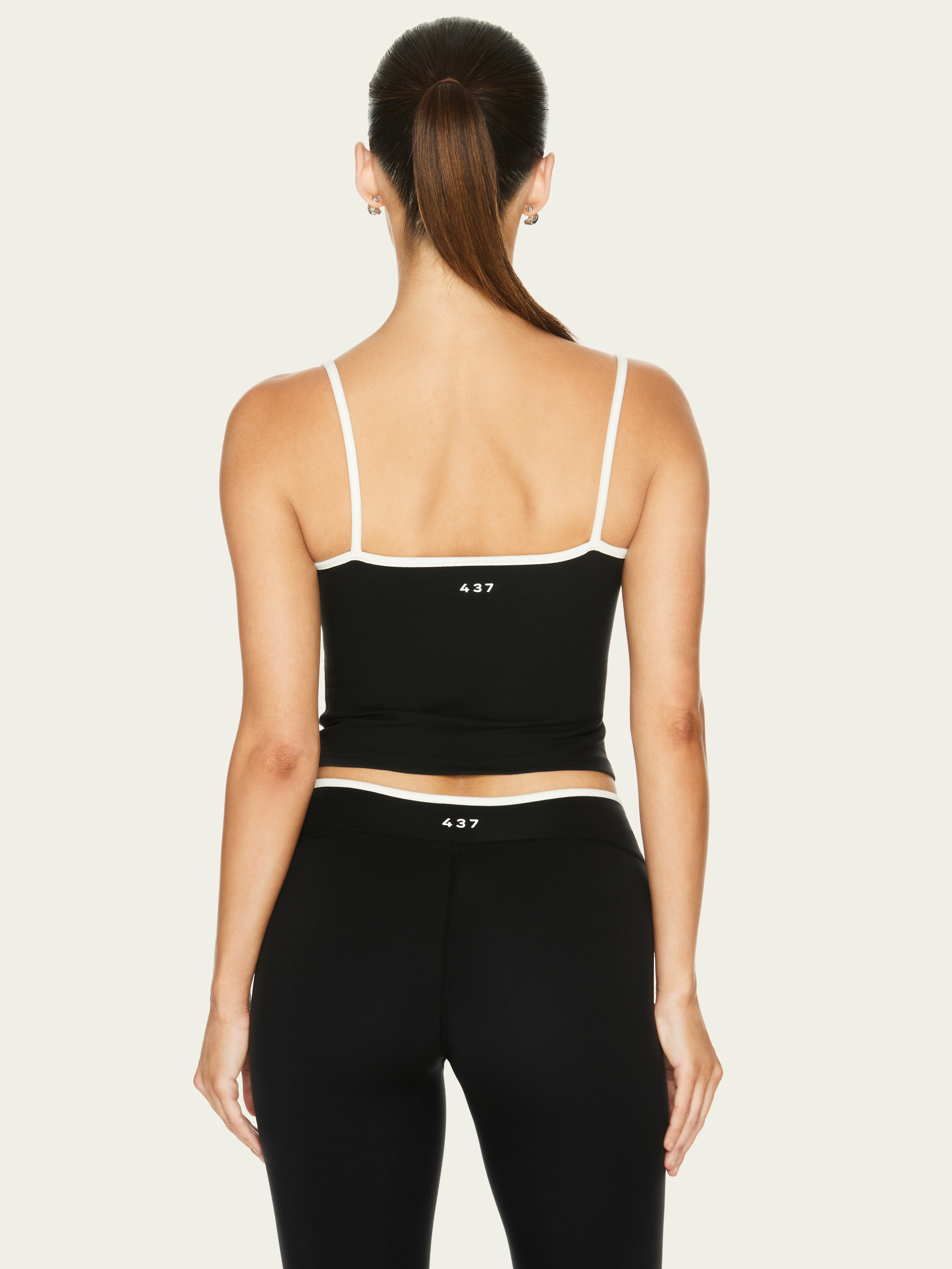 The Ballet Tank Black & Cream