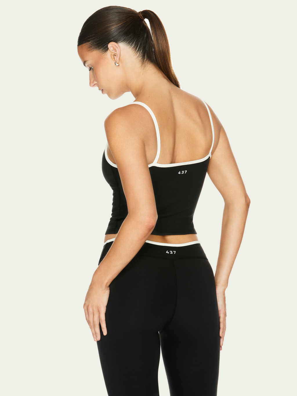 The Ballet Tank Black & Cream
