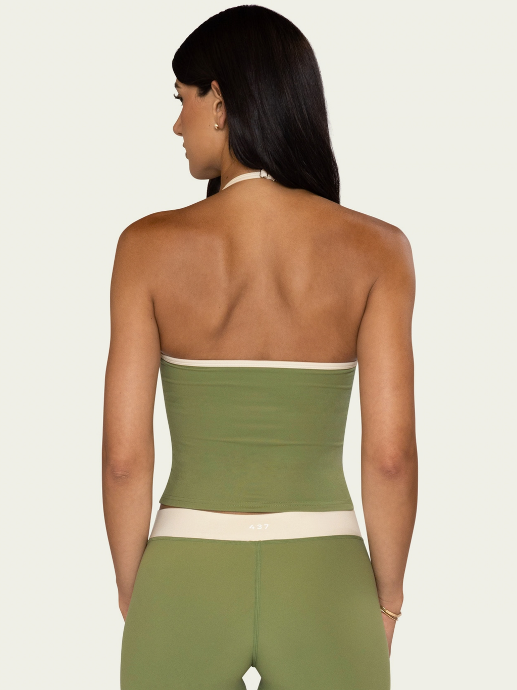 [PREORDER] The Bare Hip Tank Matcha & Cream