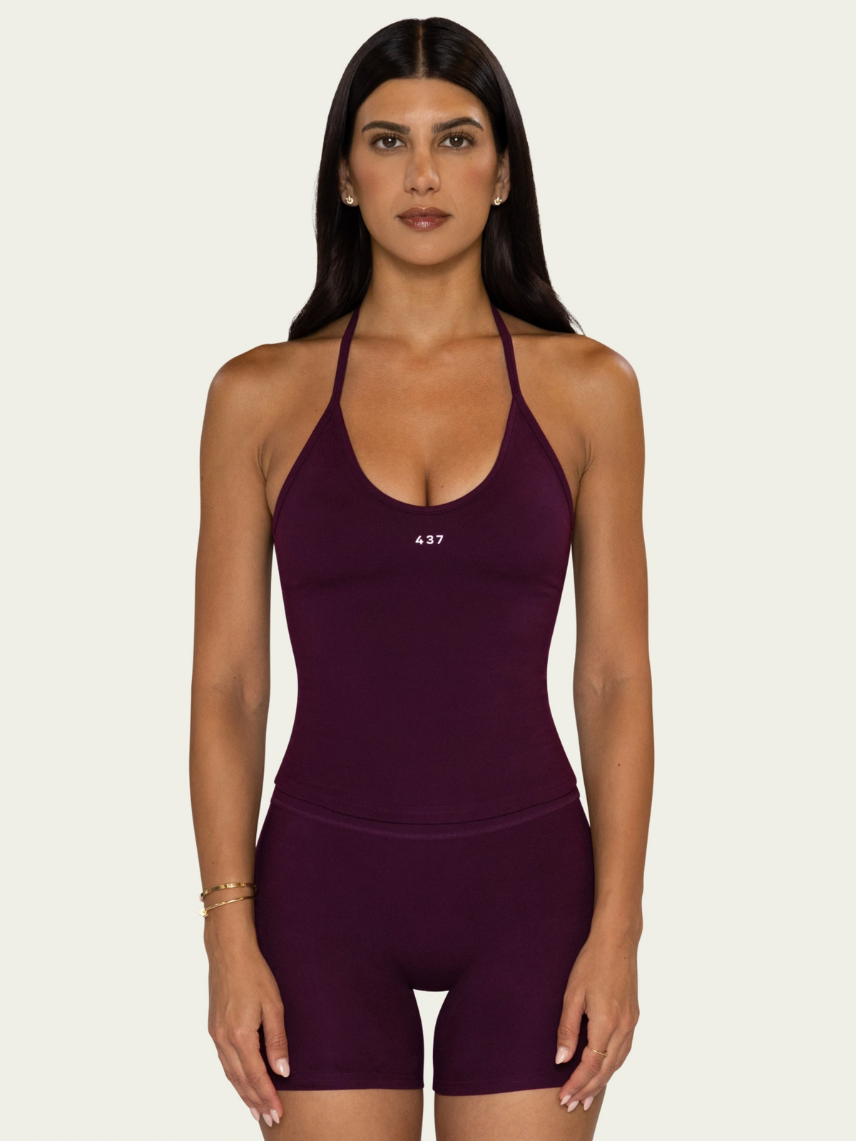 The Bare Hip Tank Plum