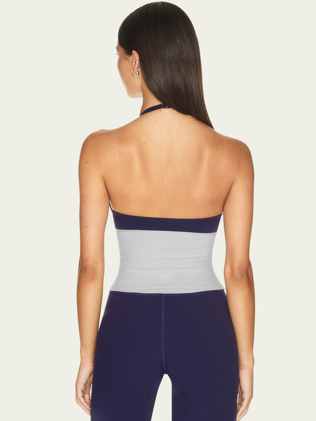 The Bare Tank Heather Grey & Navy