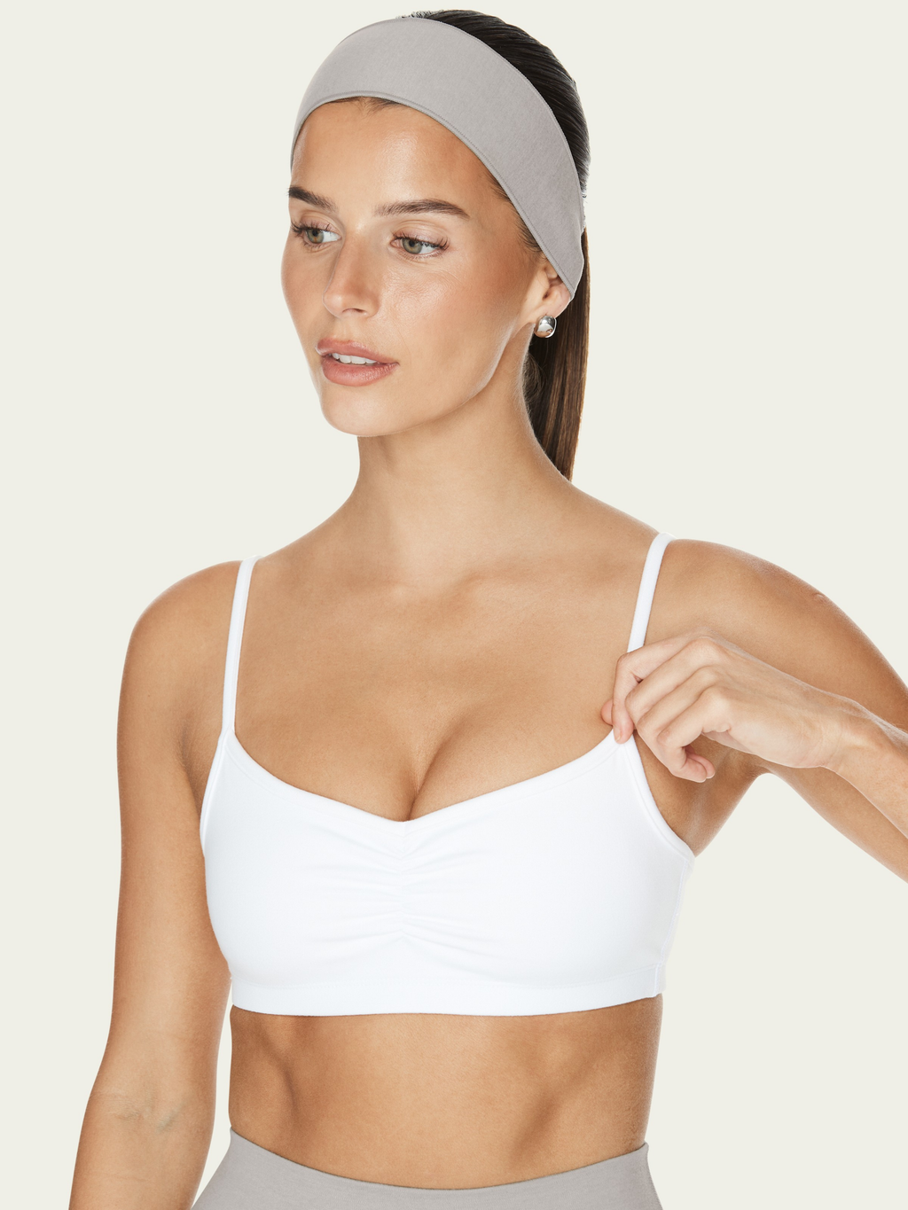 The Contour Headband 2 Pack White & Heather Grey