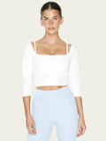 The Cropped Cardigan White