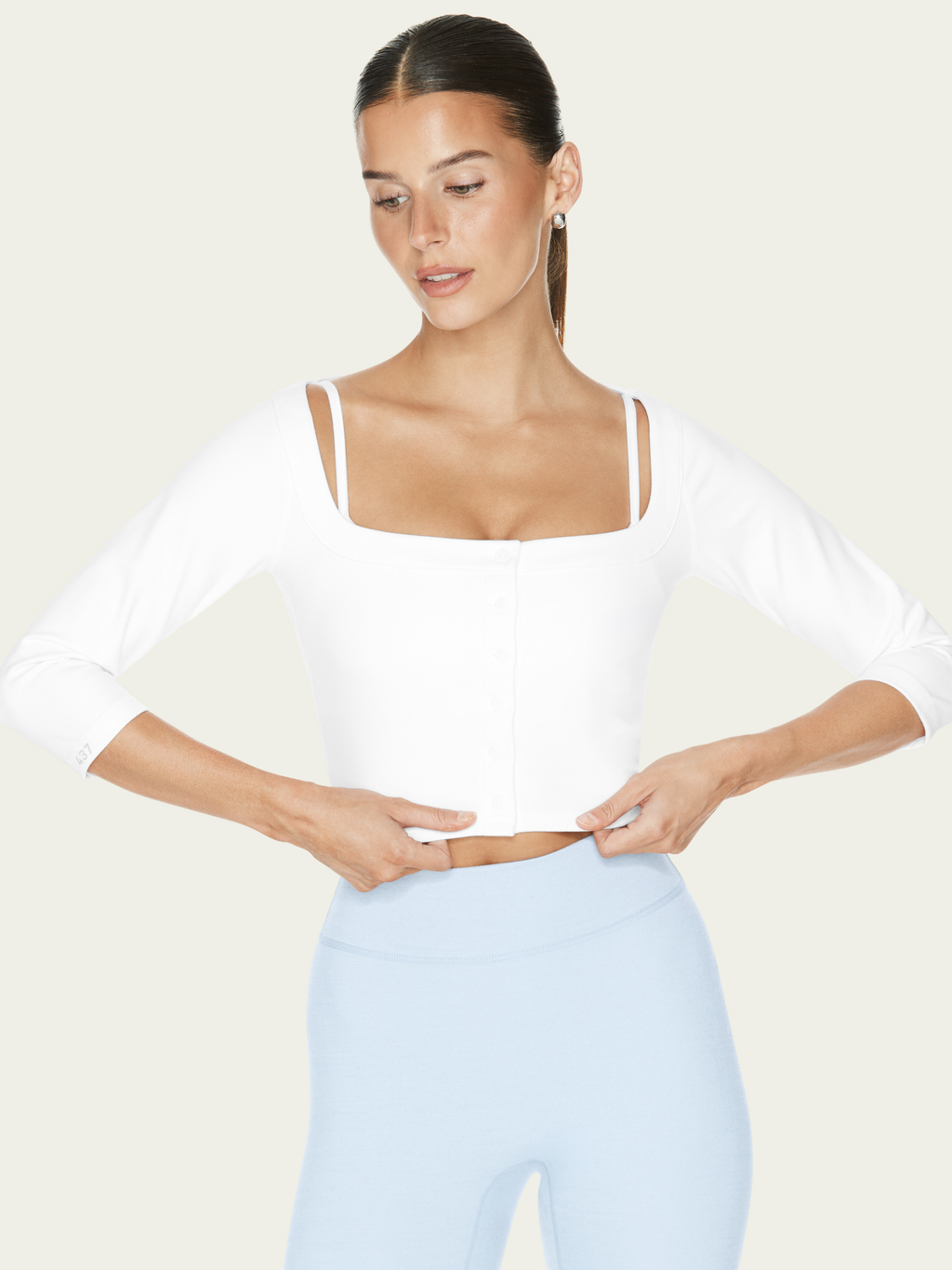 The Cropped Cardigan White