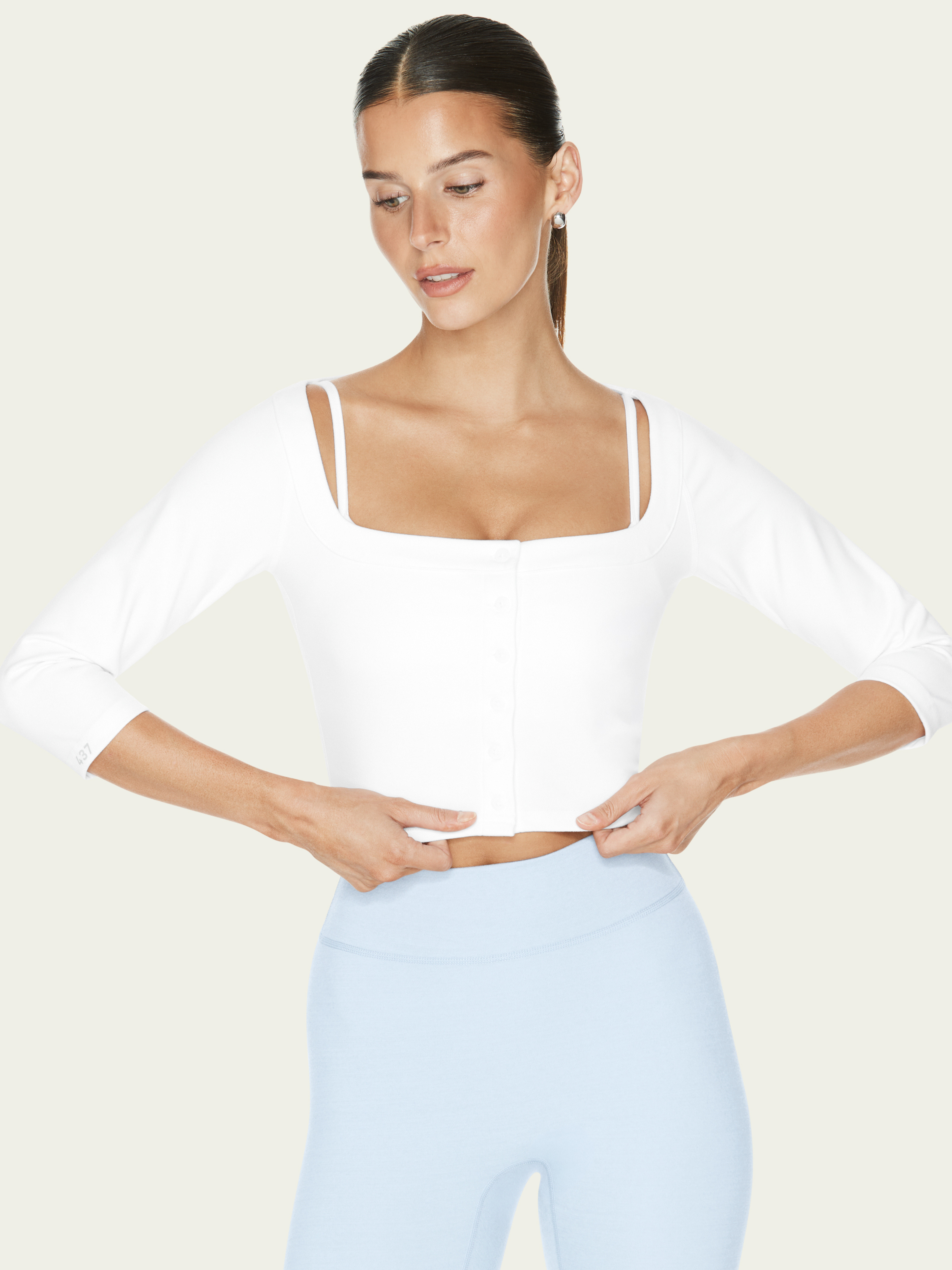 The Cropped Cardigan White