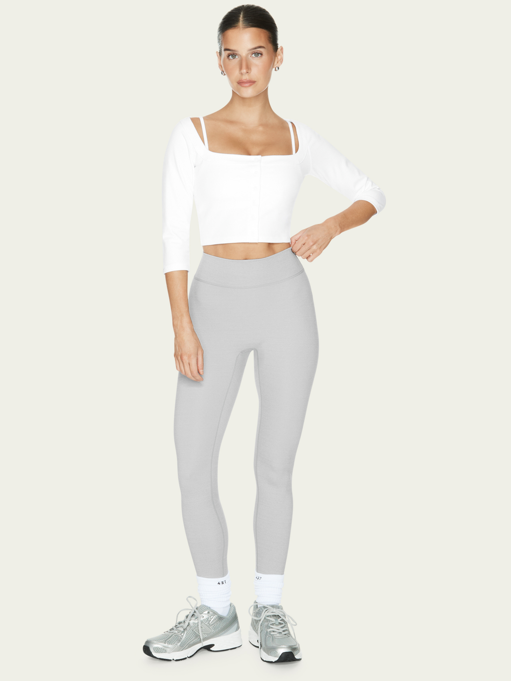 The Cropped Cardigan White