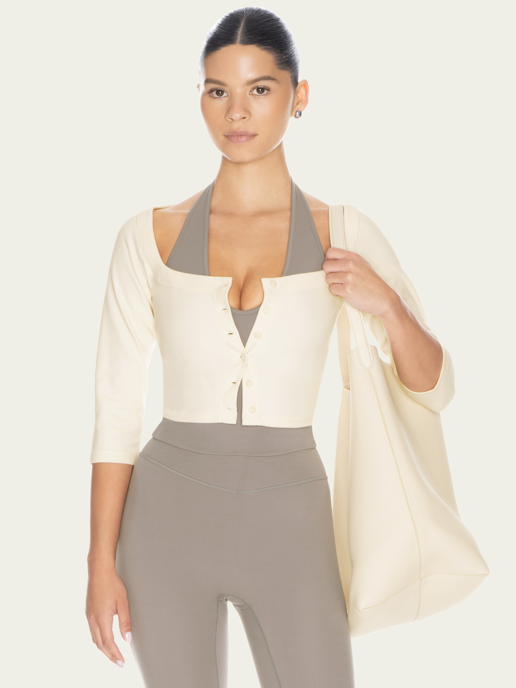 The Cropped Cardigan Cream